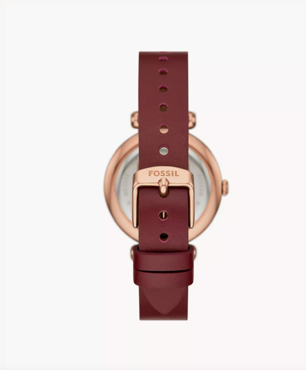 Fossil Tillie Three-Hand Maroon Leather Watch(BQ3968) - Image 2