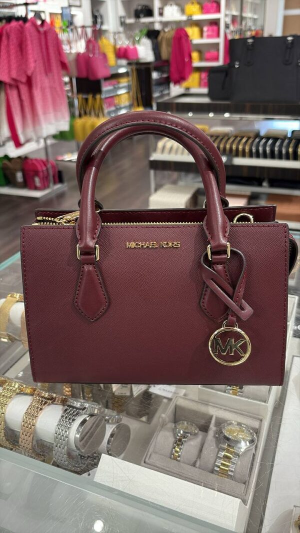 [Pre Order]- Michael Kors Sheila Small Saffiano Leather Satchel (Oxblood)