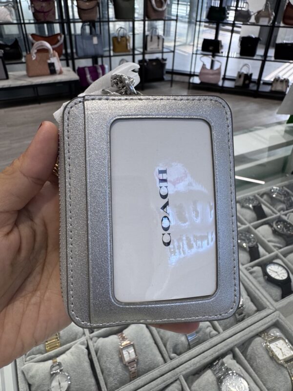 Coach Zip Card Case (Silver) - Image 5