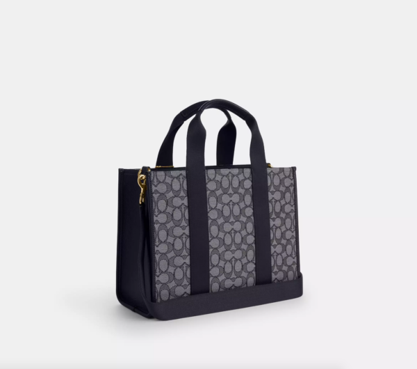 Coach Smith Tote Bag In Signature Jacquard (Navy) - Image 2