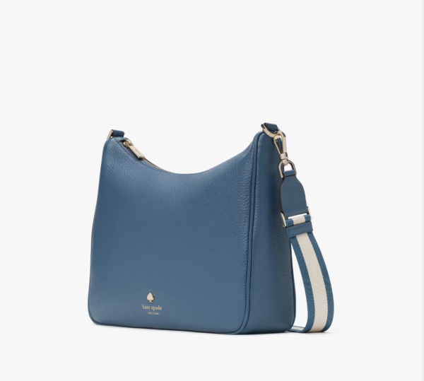 Kate Spade Emma Pebbled Leather Large Crossbody (Bluestone) - Image 4