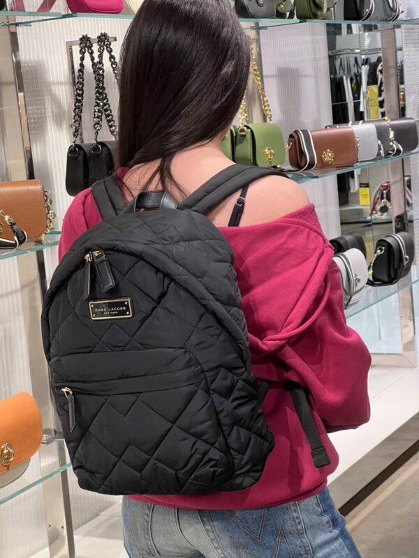 Marc Jacobs Preppy Quilted Nylon Backpack (Black) - Image 3