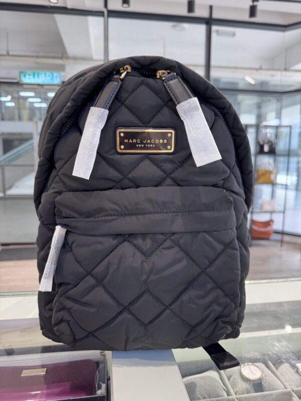 Marc Jacobs Preppy Quilted Nylon Backpack (Black)