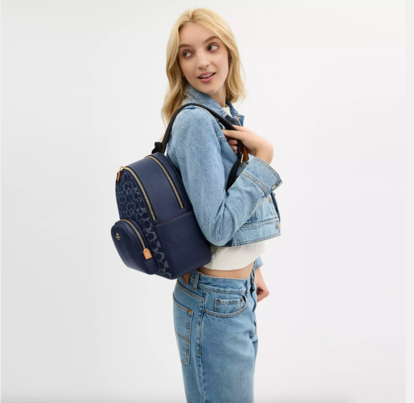 Coach Court Backpack In Signature Denim - Image 2