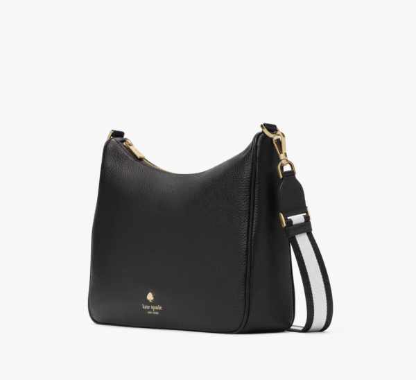 Kate Spade Emma Pebbled Leather Large Crossbody (Black) - Image 4