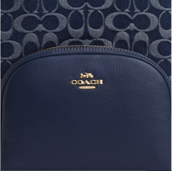 Coach Court Backpack In Signature Denim - Image 6